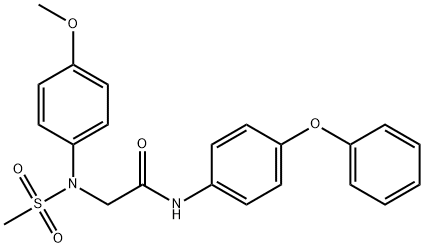 2-[4-methoxy(methylsulfonyl)anilino]-N-(4-phenoxyphenyl)acetamide 化学構造式