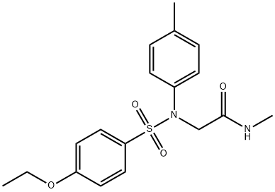 2-{[(4-ethoxyphenyl)sulfonyl]-4-methylanilino}-N-methylacetamide Struktur