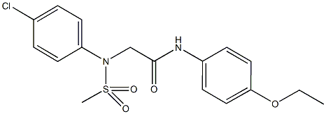 2-[4-chloro(methylsulfonyl)anilino]-N-(4-ethoxyphenyl)acetamide 结构式