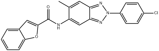 N-[2-(4-chlorophenyl)-6-methyl-2H-1,2,3-benzotriazol-5-yl]-1-benzofuran-2-carboxamide Struktur