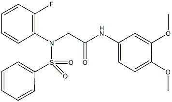 N-(3,4-dimethoxyphenyl)-2-[2-fluoro(phenylsulfonyl)anilino]acetamide Structure