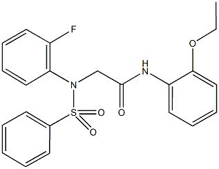 N-(2-ethoxyphenyl)-2-[2-fluoro(phenylsulfonyl)anilino]acetamide 结构式