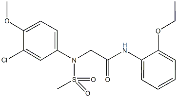 2-[3-chloro-4-methoxy(methylsulfonyl)anilino]-N-(2-ethoxyphenyl)acetamide|