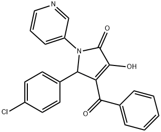 4-benzoyl-5-(4-chlorophenyl)-3-hydroxy-1-(3-pyridinyl)-1,5-dihydro-2H-pyrrol-2-one Struktur