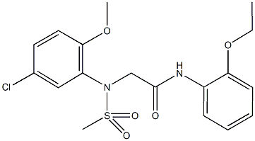 2-[5-chloro-2-methoxy(methylsulfonyl)anilino]-N-(2-ethoxyphenyl)acetamide Structure