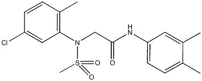 2-[5-chloro-2-methyl(methylsulfonyl)anilino]-N-(3,4-dimethylphenyl)acetamide Structure