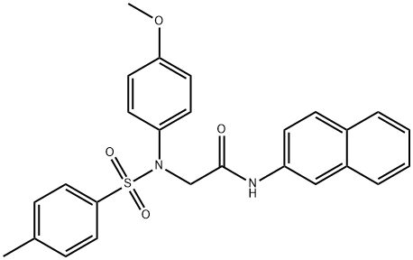 2-{4-methoxy[(4-methylphenyl)sulfonyl]anilino}-N-(2-naphthyl)acetamide Structure
