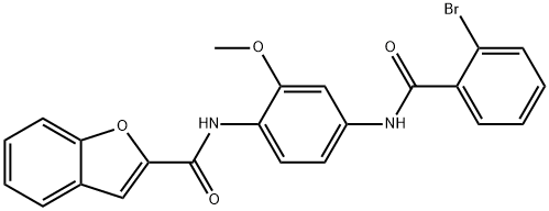 N-{4-[(2-bromobenzoyl)amino]-2-methoxyphenyl}-1-benzofuran-2-carboxamide Structure