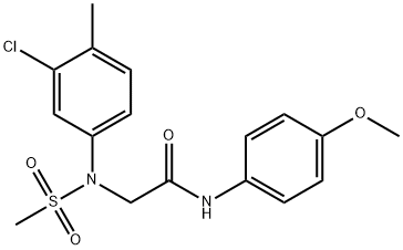 2-[3-chloro-4-methyl(methylsulfonyl)anilino]-N-(4-methoxyphenyl)acetamide,425618-13-9,结构式
