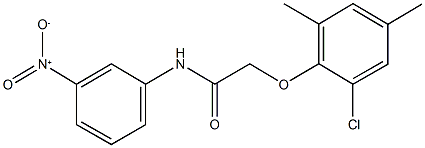 2-(2-chloro-4,6-dimethylphenoxy)-N-{3-nitrophenyl}acetamide 结构式