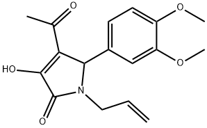 4-acetyl-1-allyl-5-(3,4-dimethoxyphenyl)-3-hydroxy-1,5-dihydro-2H-pyrrol-2-one Struktur