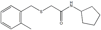 N-cyclopentyl-2-[(2-methylbenzyl)sulfanyl]acetamide Structure