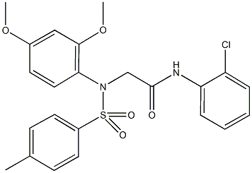 N-(2-chlorophenyl)-2-{2,4-dimethoxy[(4-methylphenyl)sulfonyl]anilino}acetamide Structure