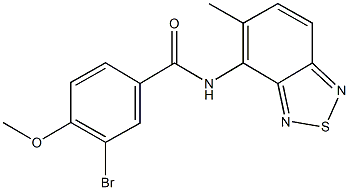 3-bromo-4-methoxy-N-(5-methyl-2,1,3-benzothiadiazol-4-yl)benzamide Structure