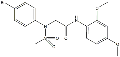 2-[4-bromo(methylsulfonyl)anilino]-N-(2,4-dimethoxyphenyl)acetamide Structure