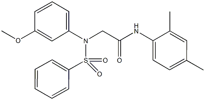 N-(2,4-dimethylphenyl)-2-[3-methoxy(phenylsulfonyl)anilino]acetamide Structure