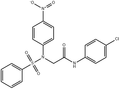 N-(4-chlorophenyl)-2-[{4-nitrophenyl}(phenylsulfonyl)amino]acetamide,425626-41-1,结构式