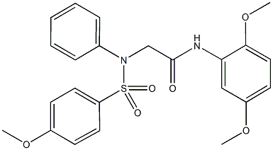 N-(2,5-dimethoxyphenyl)-2-{[(4-methoxyphenyl)sulfonyl]anilino}acetamide Structure