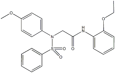 N-(2-ethoxyphenyl)-2-[4-methoxy(phenylsulfonyl)anilino]acetamide Structure