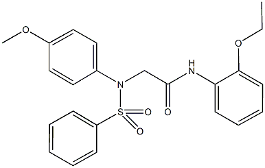 N-(2-ethoxyphenyl)-2-[4-methoxy(phenylsulfonyl)anilino]acetamide,425626-77-3,结构式