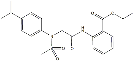 ethyl 2-({[4-isopropyl(methylsulfonyl)anilino]acetyl}amino)benzoate Struktur