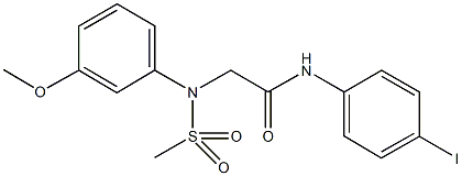 N-(4-iodophenyl)-2-[3-methoxy(methylsulfonyl)anilino]acetamide Structure