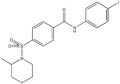 N-(4-iodophenyl)-4-[(2-methylpiperidin-1-yl)sulfonyl]benzamide Structure