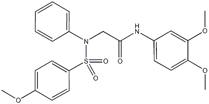 425628-18-8 N-(3,4-dimethoxyphenyl)-2-[4-methoxy(phenylsulfonyl)anilino]acetamide