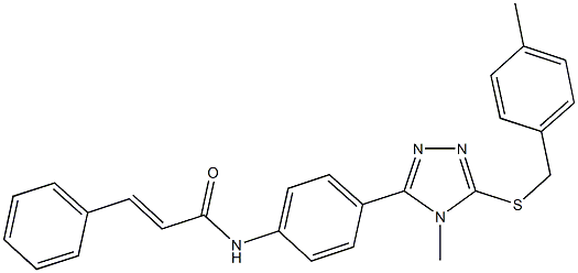 N-(4-{4-methyl-5-[(4-methylbenzyl)sulfanyl]-4H-1,2,4-triazol-3-yl}phenyl)-3-phenylacrylamide Structure