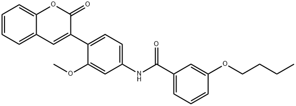 3-butoxy-N-[3-methoxy-4-(2-oxo-2H-chromen-3-yl)phenyl]benzamide Structure