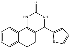 4-(2-thienyl)-3,4,5,6-tetrahydrobenzo[h]quinazoline-2(1H)-thione,425646-37-3,结构式