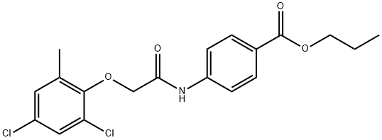 propyl 4-{[(2,4-dichloro-6-methylphenoxy)acetyl]amino}benzoate 结构式