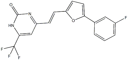 4-{2-[5-(3-fluorophenyl)-2-furyl]vinyl}-6-(trifluoromethyl)-2(1H)-pyrimidinone|