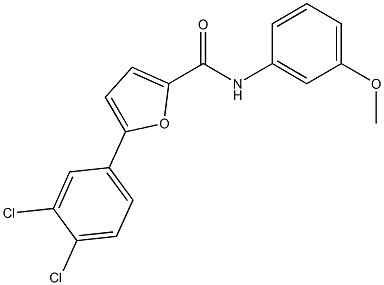 5-(3,4-dichlorophenyl)-N-(3-methoxyphenyl)-2-furamide Struktur