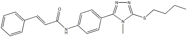 N-{4-[5-(butylsulfanyl)-4-methyl-4H-1,2,4-triazol-3-yl]phenyl}-3-phenylacrylamide Structure