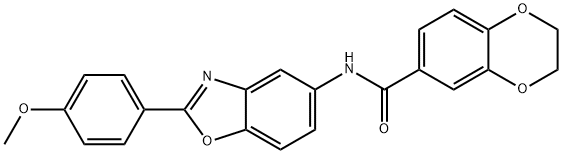 425652-95-5 N-[2-(4-methoxyphenyl)-1,3-benzoxazol-5-yl]-2,3-dihydro-1,4-benzodioxine-6-carboxamide