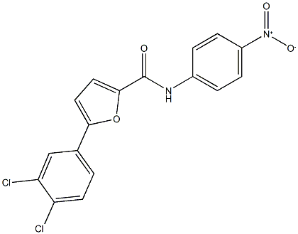 5-(3,4-dichlorophenyl)-N-{4-nitrophenyl}-2-furamide 化学構造式