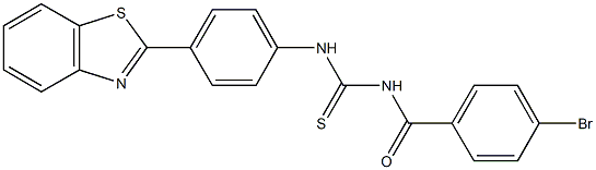 N-[4-(1,3-benzothiazol-2-yl)phenyl]-N'-(4-bromobenzoyl)thiourea Structure