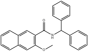 N-benzhydryl-3-methoxy-2-naphthamide 化学構造式