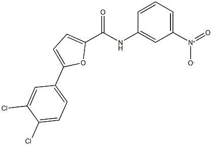 5-(3,4-dichlorophenyl)-N-{3-nitrophenyl}-2-furamide 化学構造式