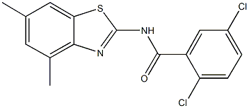 2,5-dichloro-N-(4,6-dimethyl-1,3-benzothiazol-2-yl)benzamide Struktur