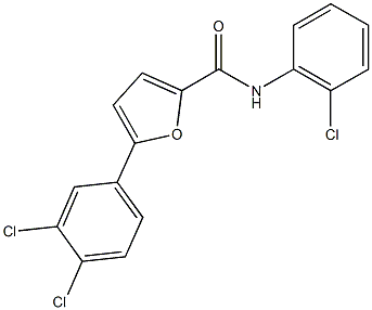 N-(2-chlorophenyl)-5-(3,4-dichlorophenyl)-2-furamide,425661-00-3,结构式