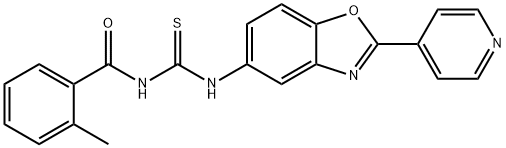 N-(2-methylbenzoyl)-N'-[2-(4-pyridinyl)-1,3-benzoxazol-5-yl]thiourea|