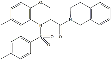 N-[2-(3,4-dihydro-2(1H)-isoquinolinyl)-2-oxoethyl]-N-(2-methoxy-5-methylphenyl)-4-methylbenzenesulfonamide Structure