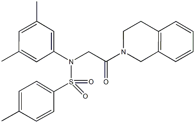 N-[2-(3,4-dihydro-2(1H)-isoquinolinyl)-2-oxoethyl]-N-(3,5-dimethylphenyl)-4-methylbenzenesulfonamide Structure
