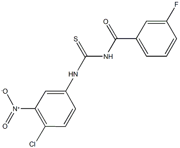 N-{4-chloro-3-nitrophenyl}-N'-(3-fluorobenzoyl)thiourea Struktur