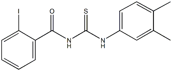 N-(3,4-dimethylphenyl)-N'-(2-iodobenzoyl)thiourea Structure