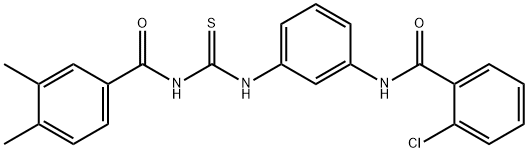 2-chloro-N-[3-({[(3,4-dimethylbenzoyl)amino]carbothioyl}amino)phenyl]benzamide,425668-63-9,结构式