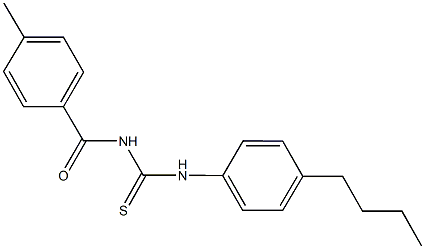 N-(4-butylphenyl)-N'-(4-methylbenzoyl)thiourea Structure