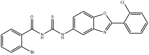 425676-85-3 N-(2-bromobenzoyl)-N'-[2-(2-chlorophenyl)-1,3-benzoxazol-5-yl]thiourea